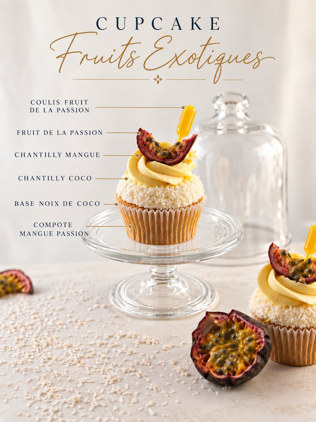 Cupcakes - Fruits exotiques - Noix de Coco